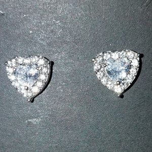 925 STERLING SILVER HEART SHAPE EARRINGS